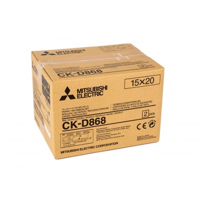 CK-D868 10x15 комплект для фотопечати  для фотопринтеров Mitsubishi CP-D80DW, CP-D90DW (2х430 кадров, два рулона фотобумаги и два картриджа с красящей пленкой)