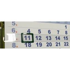 Курсор для календарей на жесткой ленте STARBIND, 4P (34*23), зеленый, 310-329 мм /100 шт.