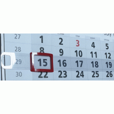 Курсор для календарей на жесткой ленте STARBIND, 2P (24*17) , красный, 145-296 мм /100 шт.