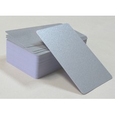 Пластиковые карты серебряные тонкие RUSS-S-040-3458